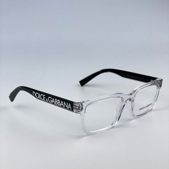 NEW D&G DG5102 3133 Crystal Black Rectangle Men Eyeglasses - Picture 6 of 12